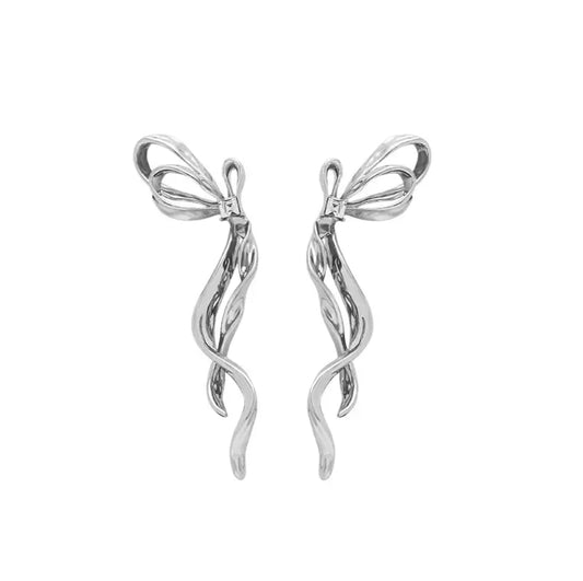 Dreamlike Ribbon Butterfly Earrings